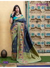 Grey colour Latest Designer Wedding Wear banarasi Waeving Silk Saree Collection 5171